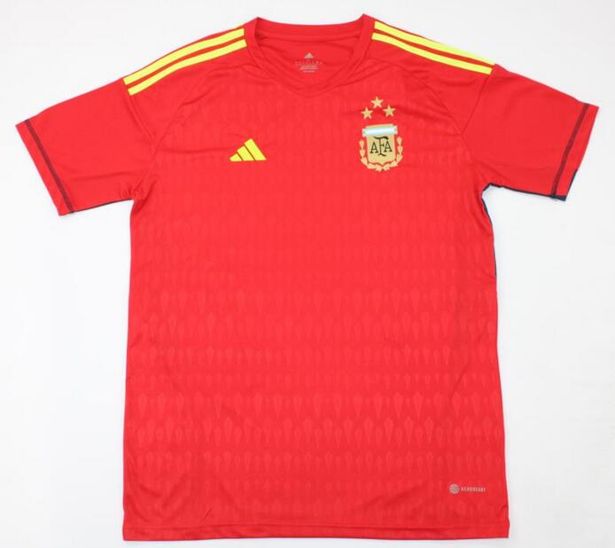 Argentina 2022 World Cup Goalkeeper 3 Stars Red Shirt Soccer Jersey