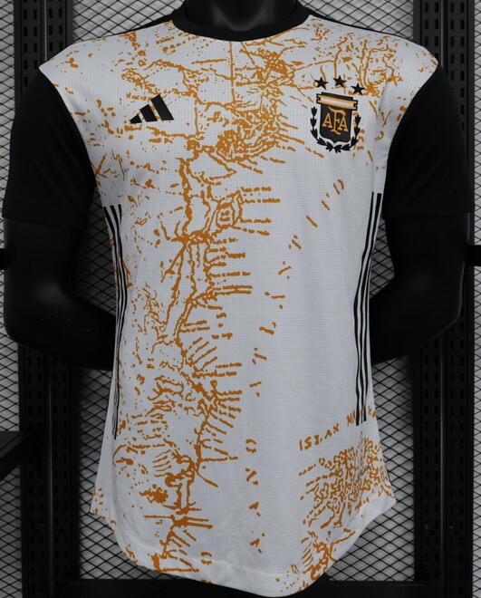Argentina 2023/24 Special White Black Match Version Shirt Soccer Jersey