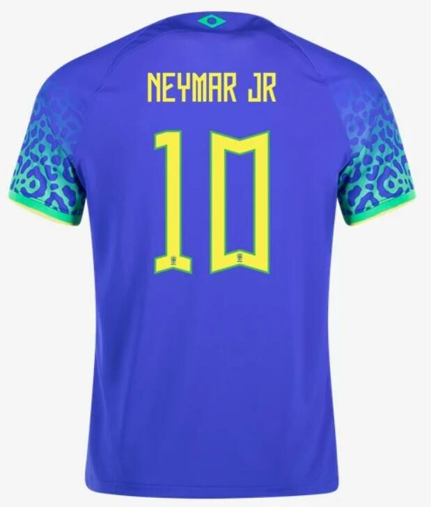 Brazil 2022 World Cup Away 10 Neymar Jr. Shirt Soccer Jersey