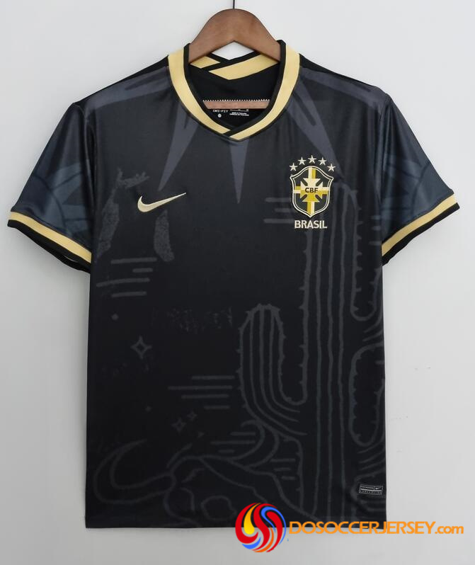 Brazil 2022 Black Shirt Soccer Jersey
