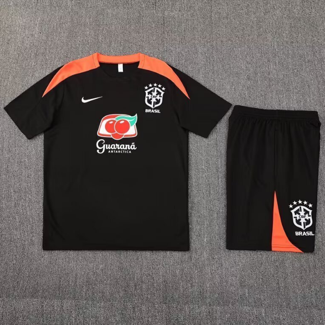 Brazil 2025/26 Black Training Uniforms (Shirt+Shorts)