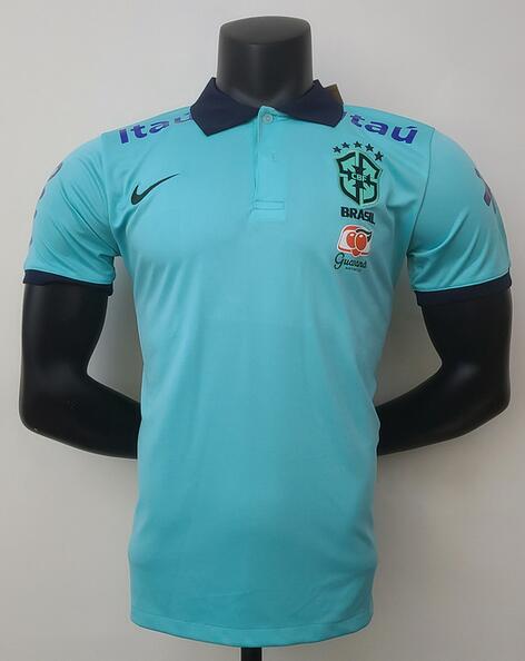 Brazil 2022 World Cup Blue Polo Shirt