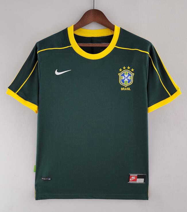 Brazil 1998 Goalkeeper Retro Green Shirt Soccer Jersey