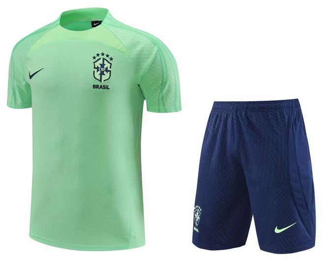 Brazil 2022 World Cup Green Training Uniforms (Shirt+Shorts)