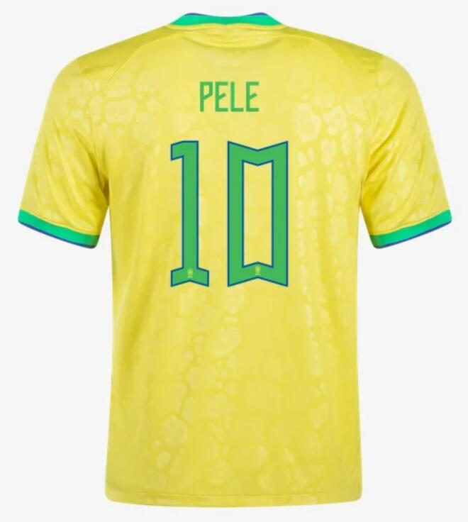 Brazil 2022 World Cup Home 10 Pele Shirt Soccer Jersey