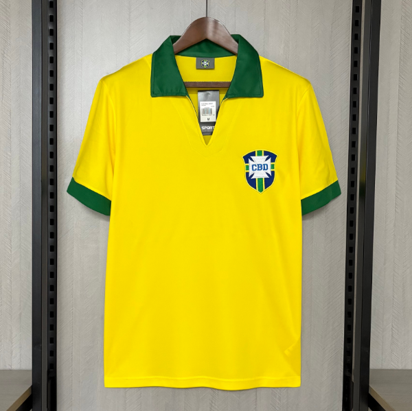 Brazil 1958 Home Retro Shirt Soccer Jersey