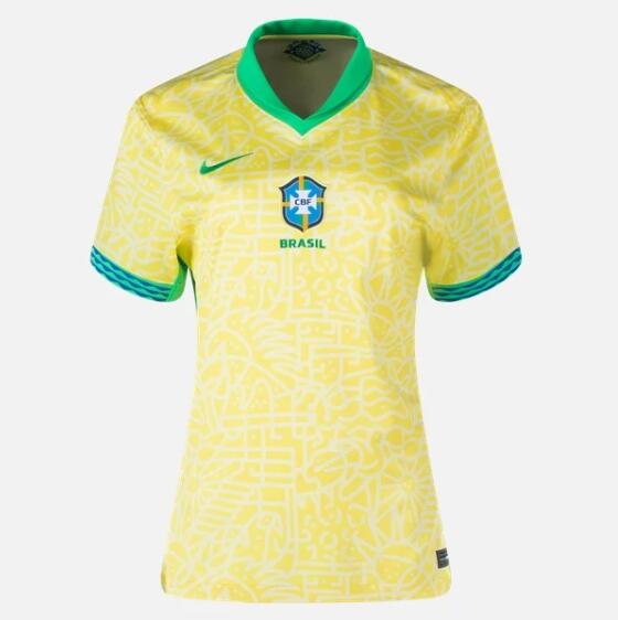 Brazil 2024/25 Home Women Shirt Soccer Jersey