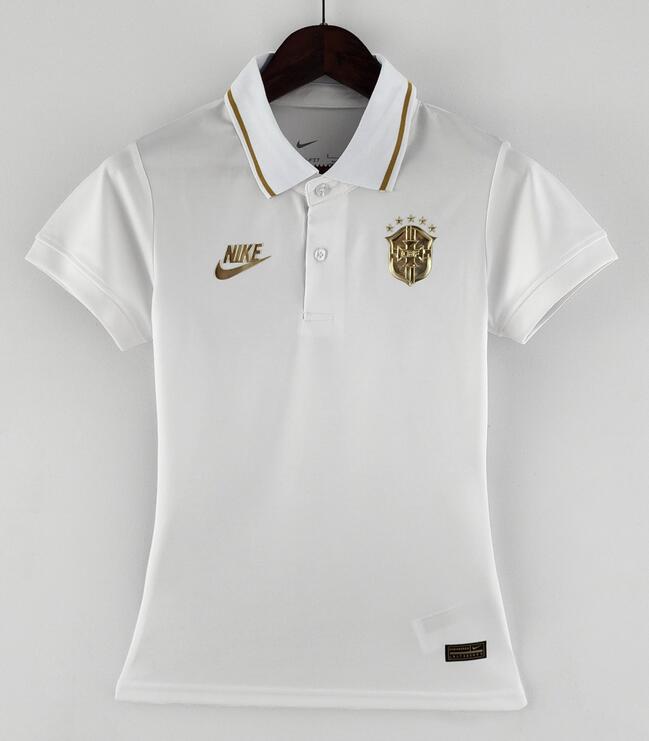 Brazil 2022 White Women Polo Shirt
