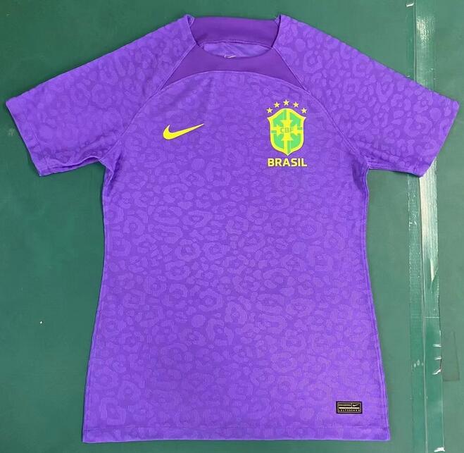 Brazil 2022 World Cup Purple Match Version Training Shirt
