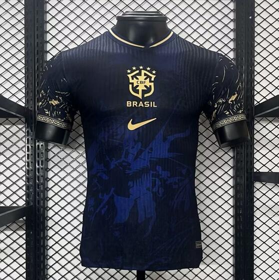 Brazil 2024/25 Special Navy Blue Match Version Shirt Soccer Jersey
