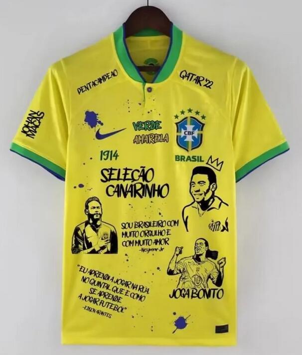 Brazil 2022 World Cup Home Special Shirt Soccer Jersey