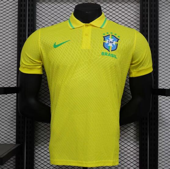 Brazil 2024/25 Polo Yellow Match Version Shirt