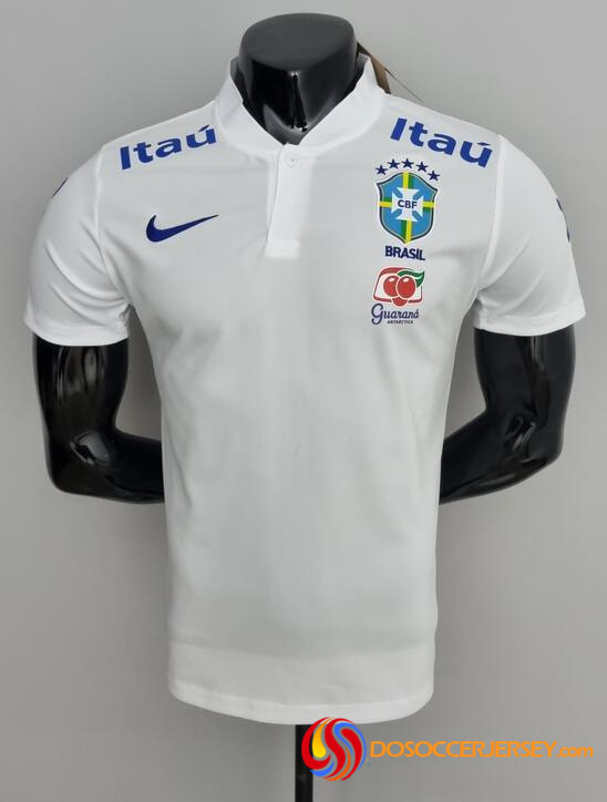 Brazil 2022 White Polo Shirt