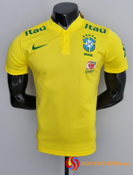 Brazil 2022 Yellow Polo Shirt