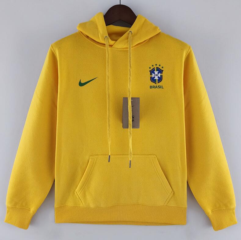 Brazil 2022 Yellow Hoodie Top