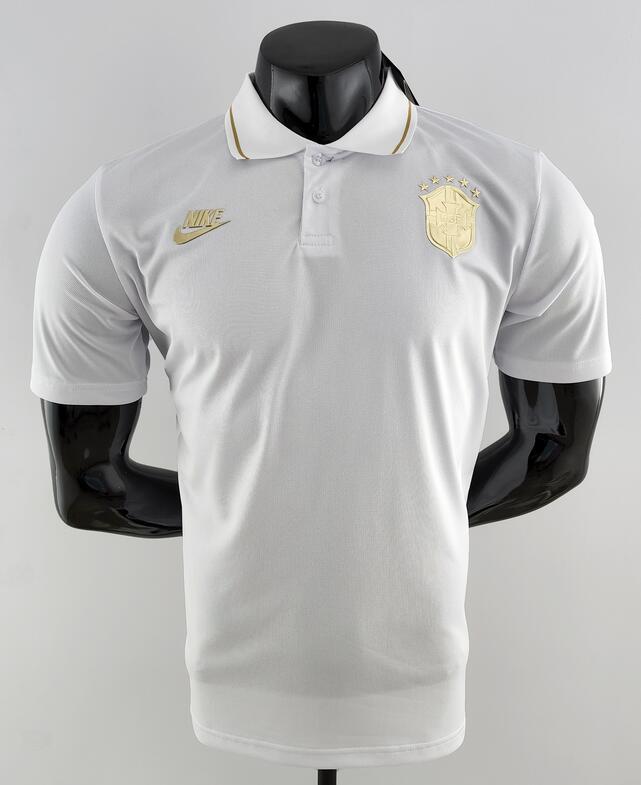 Brazil 2022 White Polo Shirt