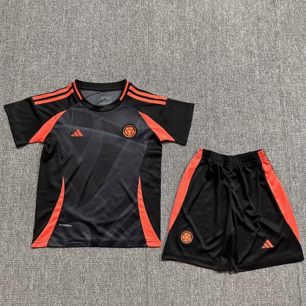 Colombia 2024/25 Away Kids Soccer Kit Children Shirt And Shorts