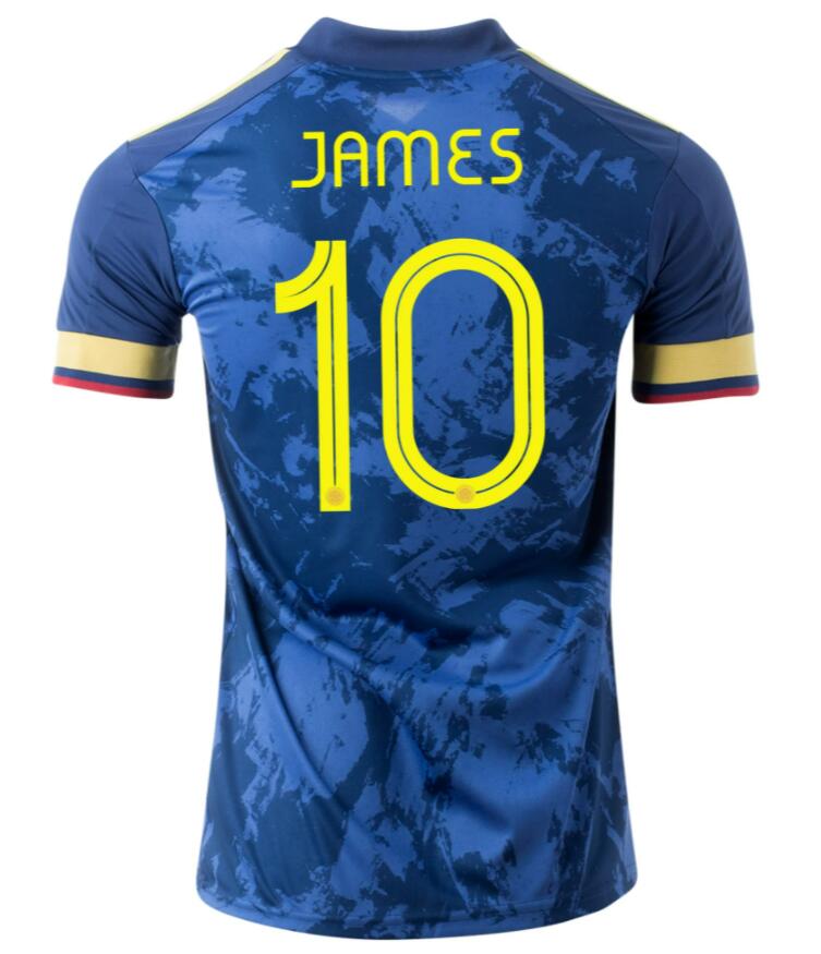Colombia 2021 Away 10 JAMES Shirt Soccer Jersey