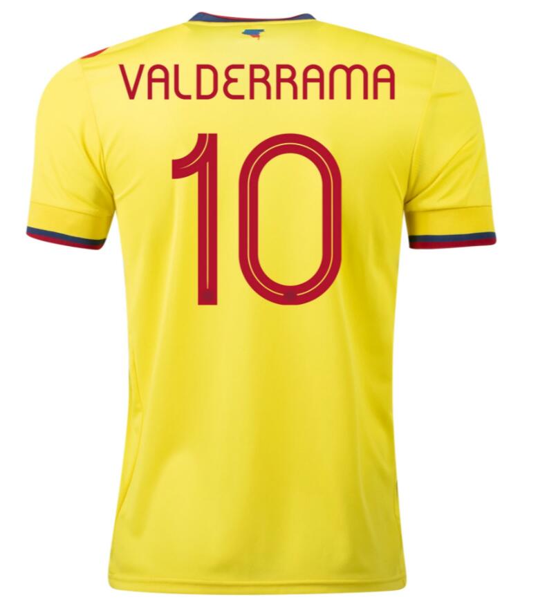 Colombia 2021 Home 10 VALDERRAMA Shirt Soccer Jersey