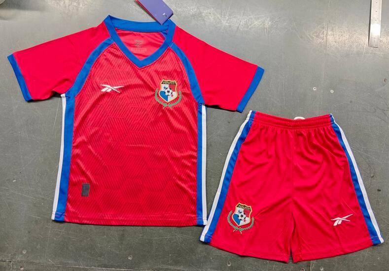Panama 2023/24 Home Kids Soccer Team Kit Children Shirt And Shorts Kids