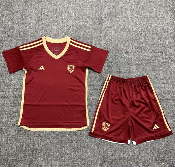 Venezuela 2024/25 Home Children Soccer Kit Shirt And Shorts