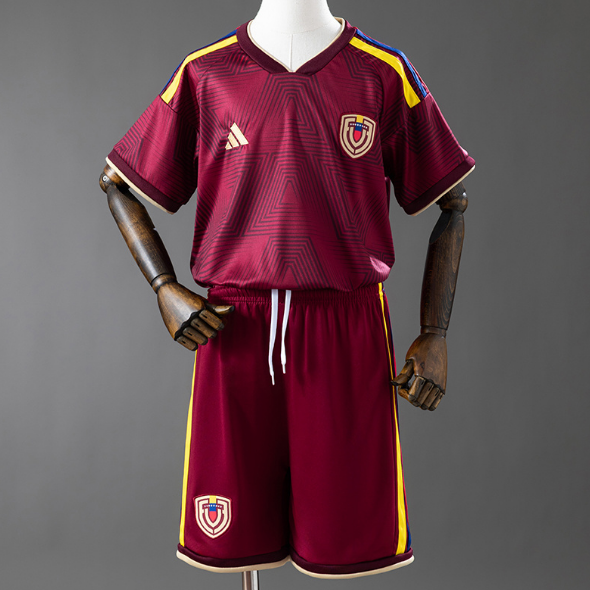 Venezuela 2026/27 Home Kids Soccer Kit Youth Shirt + Shorts