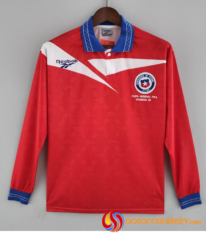 Chile 1998 Home Retro Long Sleeved Shirt Soccer Jersey