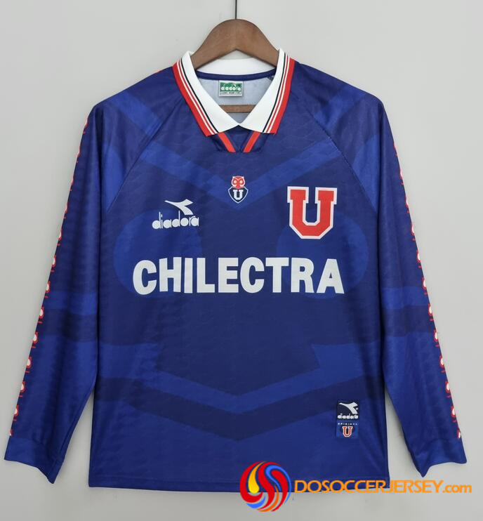 Club Universidad de Chile 1996 Home Retro Long Sleeved Shirt Soccer Jersey