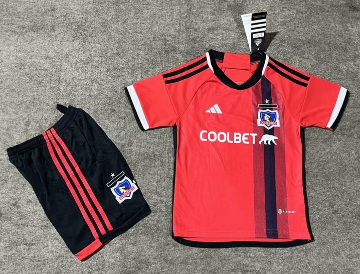 Colo-Colo 2023/24 Away Kids Soccer Jersey Kit Children Shirt + Shorts