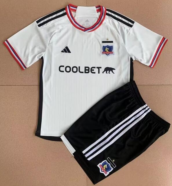 Colo-Colo 2023/24 Home Kids Soccer Jersey Kit Children Shirt + Shorts