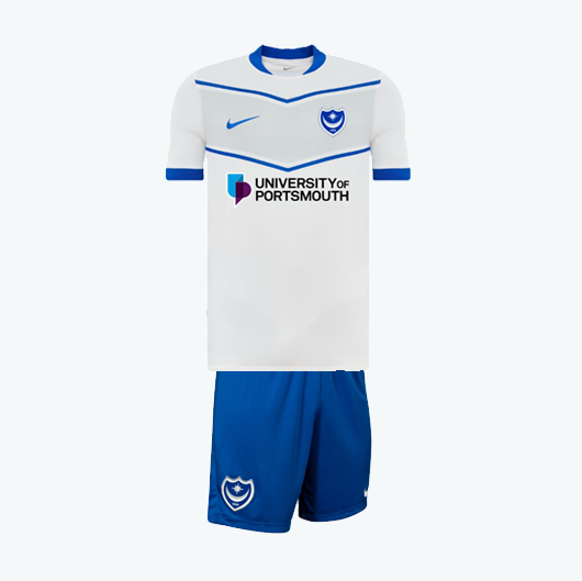 Portsmouth 2025/26 Away Kids Soccer Kit Children Shirt + Shorts