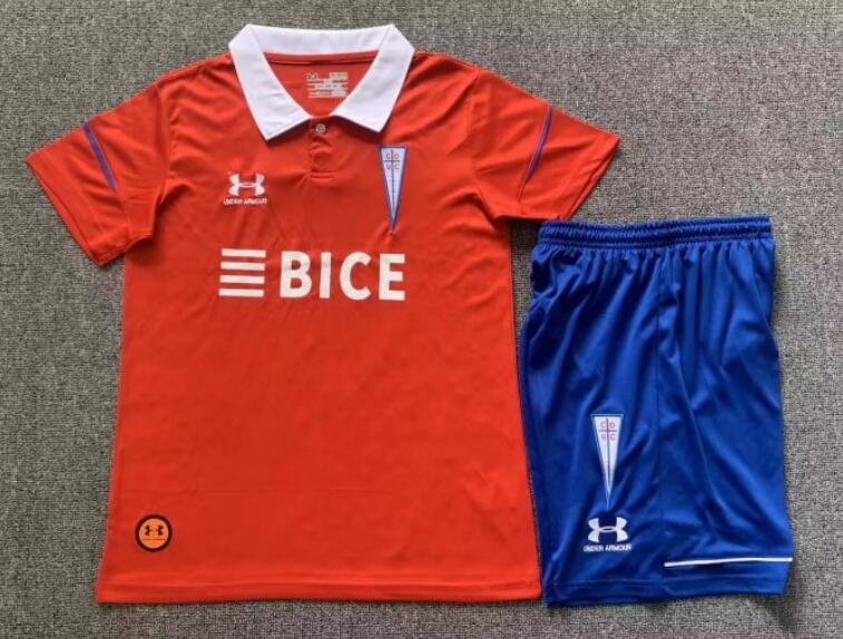 Club Universidad de Chile 2023/24 Away Kids Soccer Jersey Kit Children Shirt + Shorts