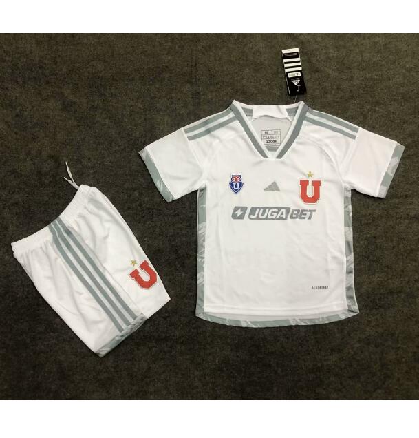 Club Universidad de Chile 2024/25 Away Kids Soccer Kit Children Shirt + Shorts