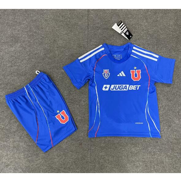 Club Universidad de Chile 2025/26 Home Kids Soccer Kit Children Shirt + Shorts