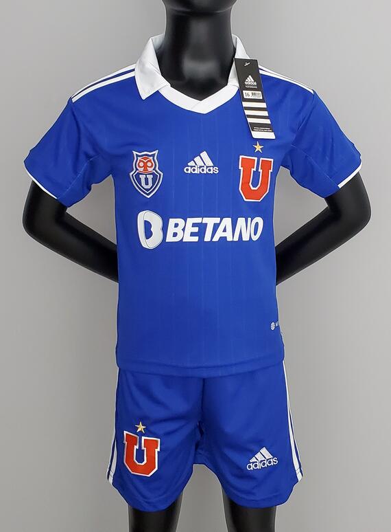 Club Universidad de Chile 2022/23 Home Kids Soccer Jersey Kit Children Shirt + Shorts