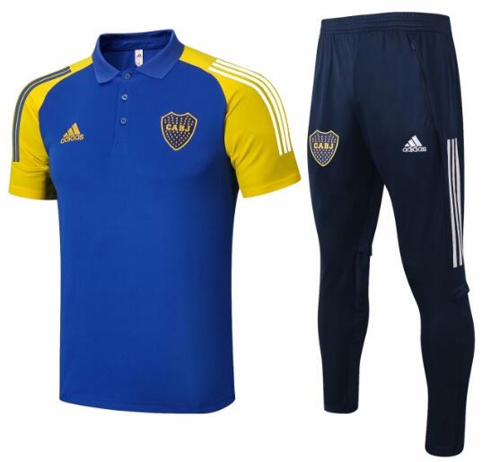 Boca Junior 2020/21 Blue Polo Suits (Shirt+Trousers)
