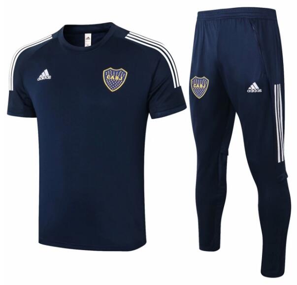 Boca Junior 2020/21 Navy Short Sleeved Training Kits (Shirt+Trousers)
