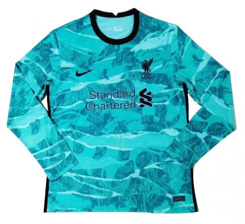 Liverpool 2020/21 Away Long Sleeved Shirt Soccer Jersey Men