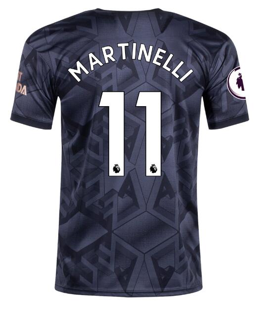 Arsenal 2022/23 Away 11 GABRIEL MARTINELLI Shirt Soccer Jersey