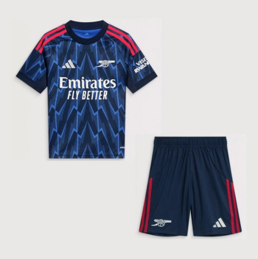 Arsenal 2025/26 Away Kids Soccer Team Kit Children Shirt + Shorts