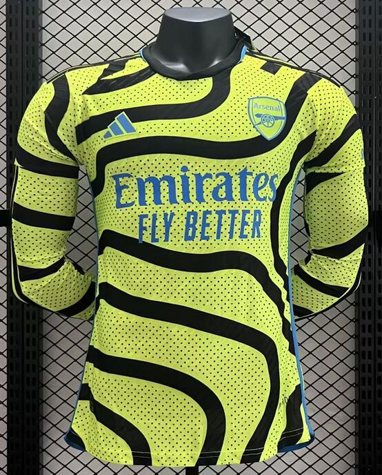 Arsenal 2023/24 Away Long Sleeved Match Version Shirt Soccer Jersey
