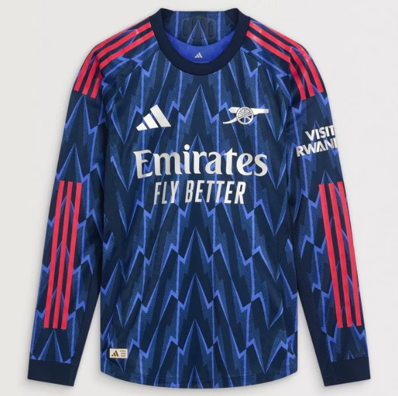 Arsenal 2025/26 Away Long Sleeve Match Version Shirt Soccer Jersey