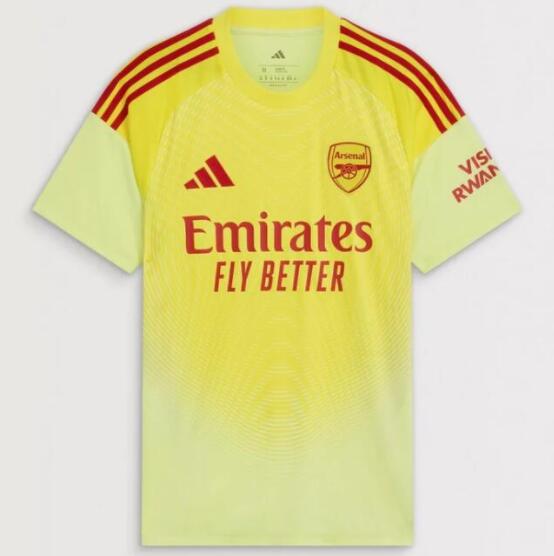 Arsenal 2025/26 Goalkeeper Yellow Shirt Soccer Jersey