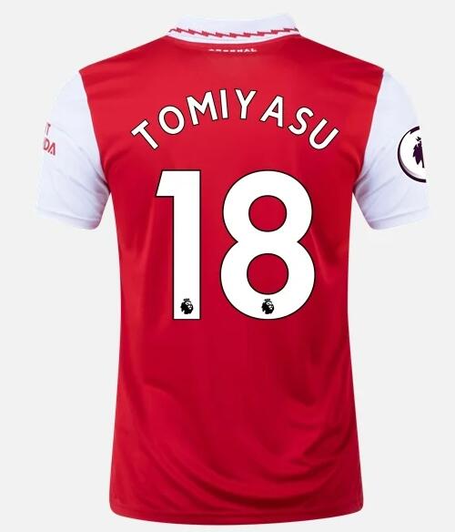 Arsenal 2022/23 Home 18 TAKEHIRO TOMIYASU Shirt Soccer Jersey