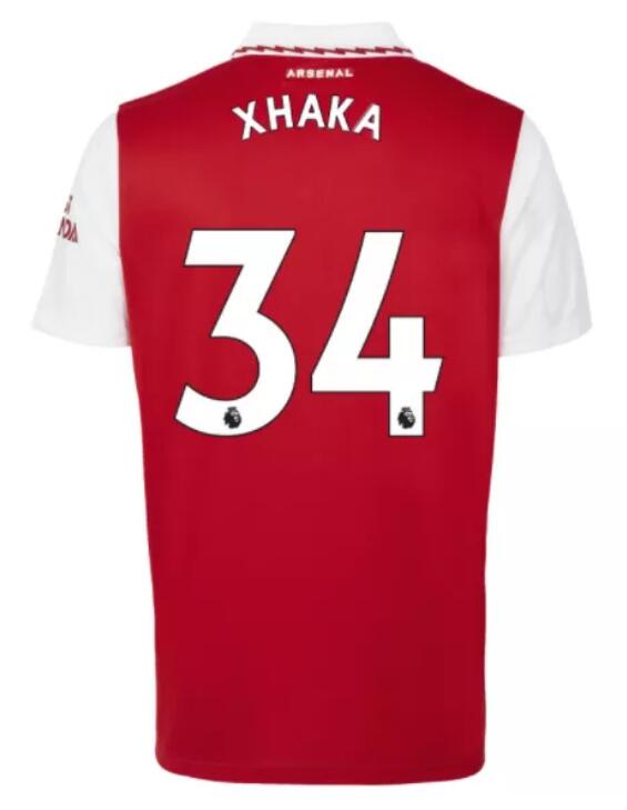 Arsenal 2022/23 Home 34 Xhaka Shirt Soccer Jersey