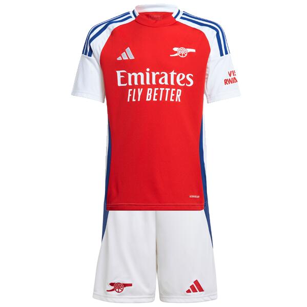 Arsenal 2024/25 Home Kids Soccer Team Kit Children Shirt and Shorts