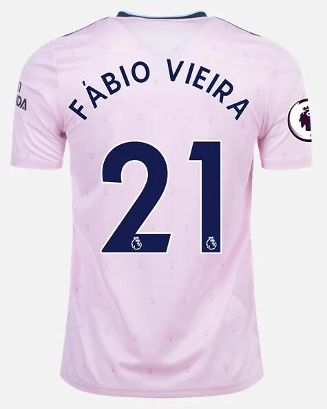 Arsenal 2022/23 Third 21 FÁBIO VIEIRA Long Sleeved Shirt Soccer Jersey