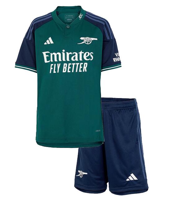 Arsenal 2023/24 Third Kids Soccer Team Kit Children Shirt and Shorts