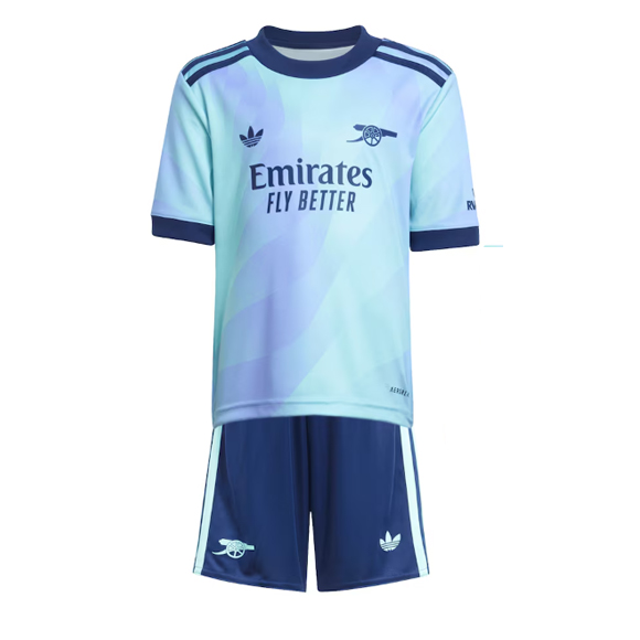 Arsenal 2024/25 Third Kids Soccer Team Kit Children Shirt and Shorts
