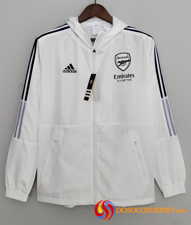 Arsenal 2022/23 White Windbreaker Jacket